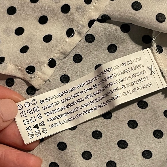 Forever 21 Polka-Dot Flutter Sleeve Shirt - Picture 6 of 10